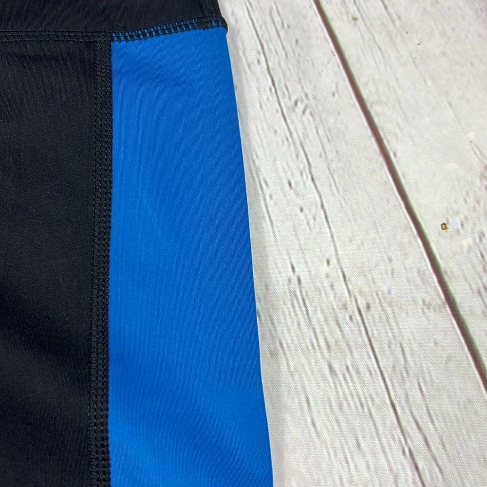 Women's Workout Leggings Contrast Color Yoga Pants Size XL Back teal NWT - Picture 5 of 6